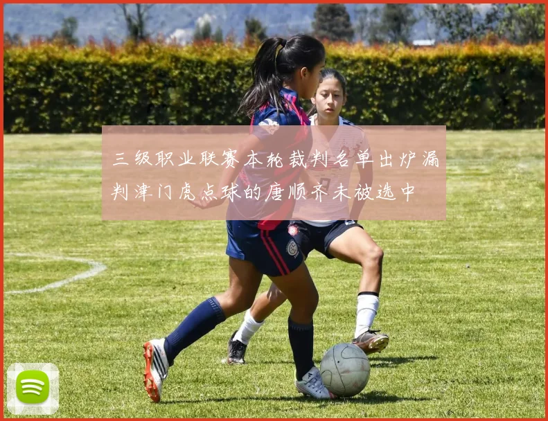 三级职业联赛本轮裁判名单出炉漏判津门虎点球的唐顺齐未被选中
